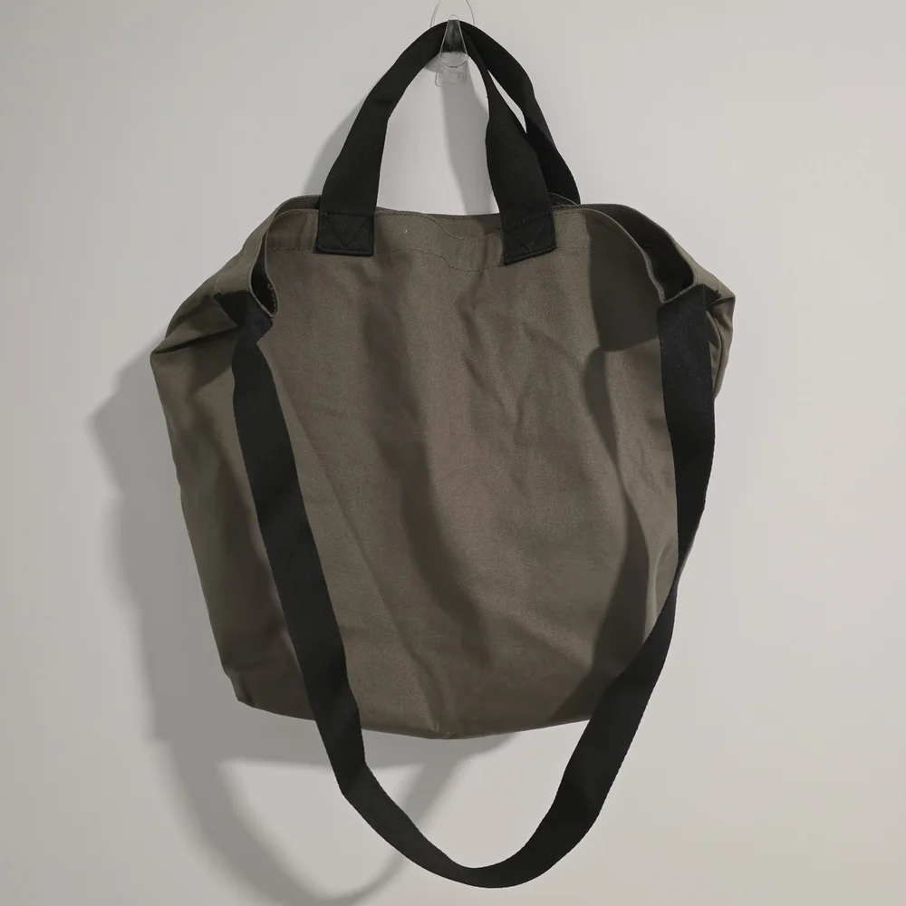 Victoria’s Secret PINK Canvas Tote Bag Olive Green Large Shopper New With Tags - Picture 7 of 10